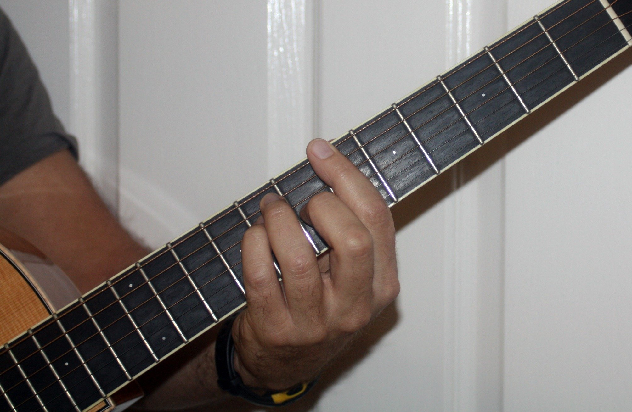 A chord 5th fret barre